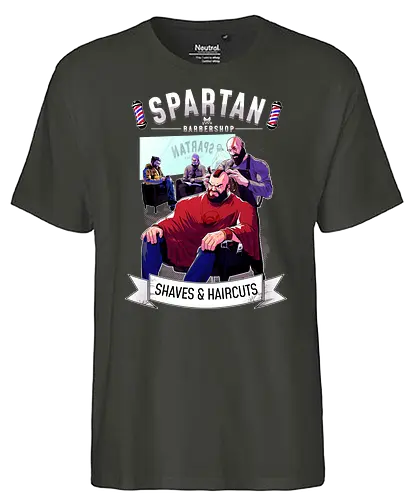 barber shop - spartaner, god, war, kratos - Fairtrade T-Shirt