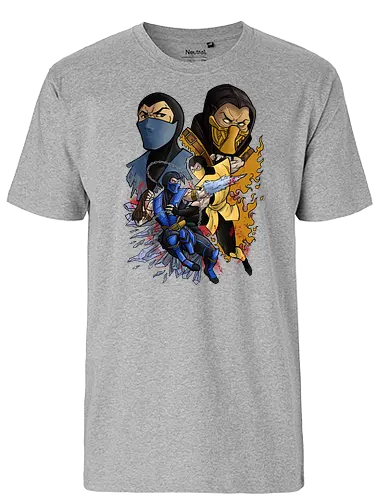 Combat - mortal, kombat, gaming, bt em up - Fairtrade T-Shirt