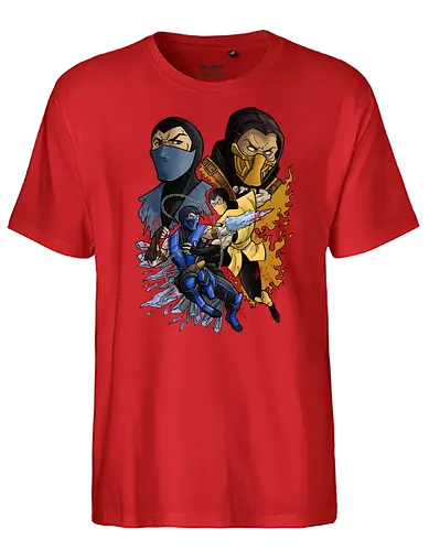 Combat - mortal, kombat, gaming, bt em up - Fairtrade T-Shirt