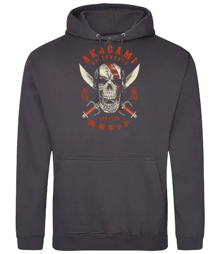 Realistic Akagami Jolly Roger - piece, pirate, skull, schädel - Standard Hoodie