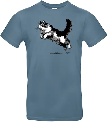 Sumi-e pouncing cat - sumi-e, cat, katze, ink - Standard T-Shirt