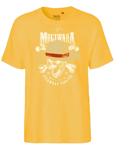 Realistic Mugiwara Jolly Roger - piece, pirate, skull, schädel - Fairtrade T-Shirt