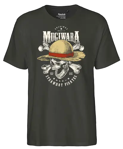 Realistic Mugiwara Jolly Roger - piece, pirate, skull, schädel - Fairtrade T-Shirt