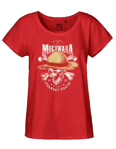 Realistic Mugiwara Jolly Roger - piece, pirate, skull, schädel - Fairtrade Girl Shirt