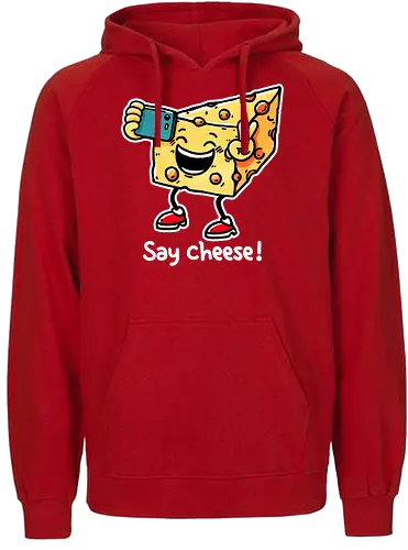 Say Cheese - cheese, käse, camera, Smile - Fairtrade Hoodie