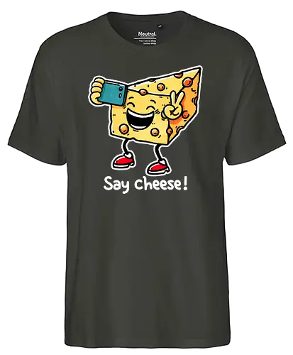 Say Cheese - cheese, käse, camera, Smile - Fairtrade T-Shirt
