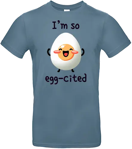 Egg-cited - excited, egg, Wordplay - Standard T-Shirt