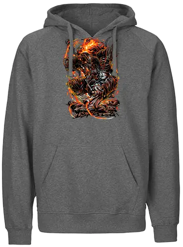 Demon Fights - balrog, elvish - Fairtrade Hoodie