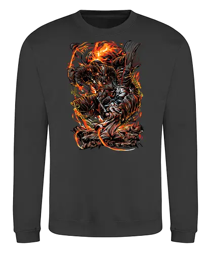 Demon Fights - balrog, elvish - Sweatshirt