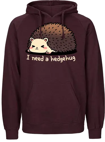 Hedgehug - igel, hug, umarmung, hedgehog - Fairtrade Hoodie