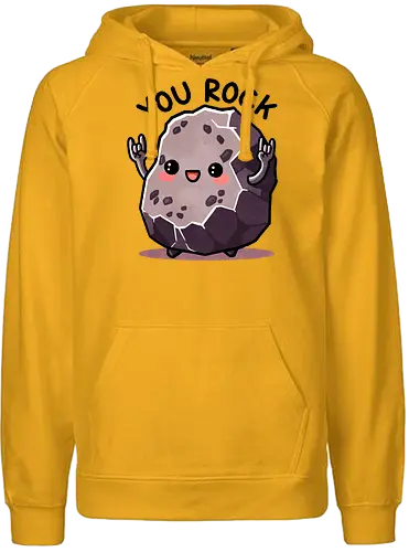 You rock - rock, Stein, metal, Wordplay - Fairtrade Hoodie