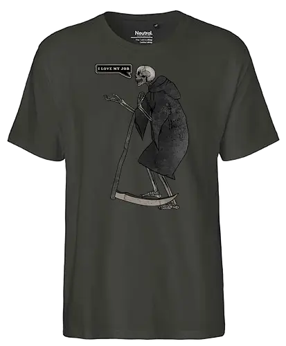 I love my job - skelett, skeleton, job, rper - Fairtrade T-Shirt