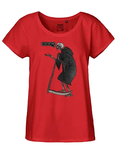 I love my job - skelett, skeleton, job, rper - Fairtrade Girl Shirt