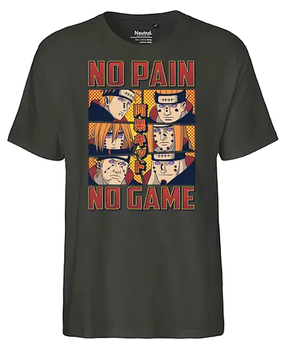 No Pain No Game - shinobi, ninja, anime, manga - Fairtrade T-Shirt