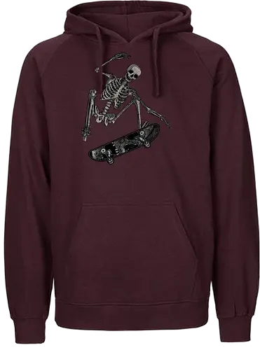 Skating Skele - Skating, skeleton, skelett - Fairtrade Hoodie