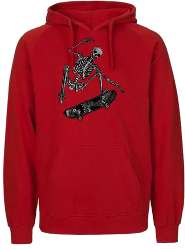Skating Skele - Skating, skeleton, skelett - Fairtrade Hoodie