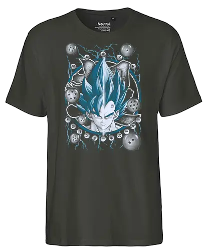 Saiyan Blue - dragon, ball, anime, manga - Fairtrade T-Shirt
