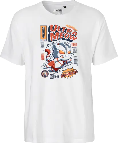Ultrameow - ultraman, cat, katze, hero, comic - Fairtrade T-Shirt