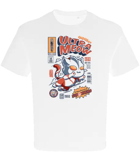 Ultrameow - ultraman, cat, katze, hero, comic - Oversize T-Shirt