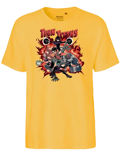 TITANS IN ACTION - titan, cartoon, hero - Fairtrade T-Shirt