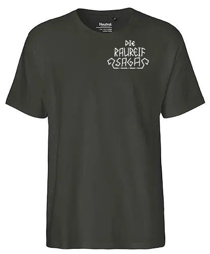 Die Raureif Saga - Schriftzug - die raureif saga, hörspiel, fantasy - Fairtrade T-Shirt