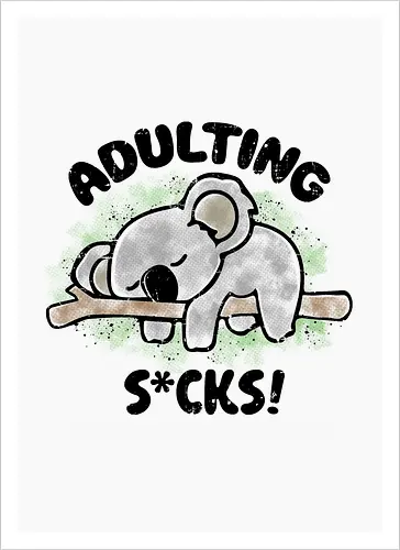 Adulting s*cks! black