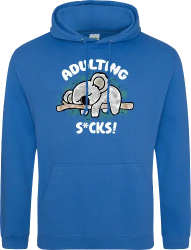 Adulting s*cks! white