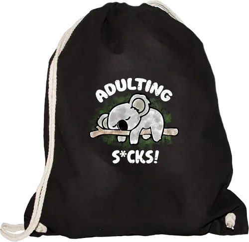 Adulting s*cks! white