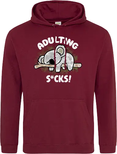 Adulting s*cks! white