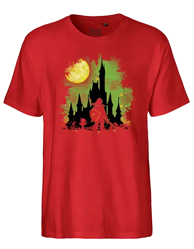 Watercolor  Warrior - gaming, classic gaming, warrior, Hero of Time - Fairtrade T-Shirt