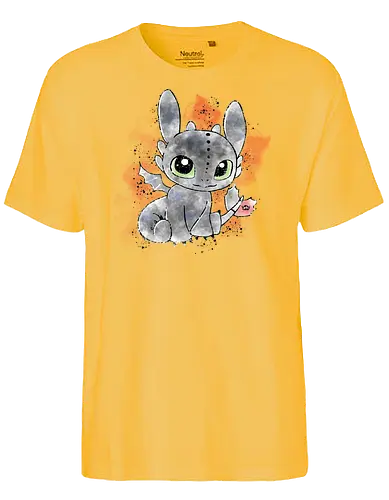Watercolor Dragon Eye - dragon, train, zähmen, drache - Fairtrade T-Shirt