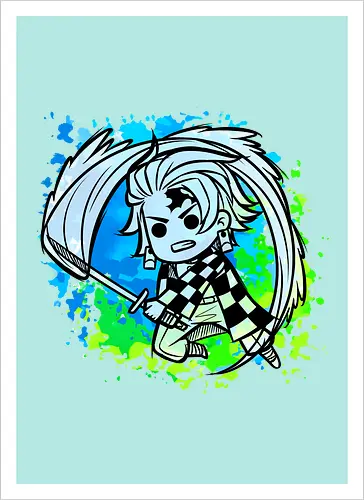 Watercolor blue Slayer