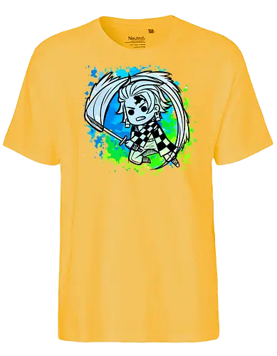 Watercolor blue Slayer - Tanjirō, Tanjirou, anime, manga - Fairtrade T-Shirt