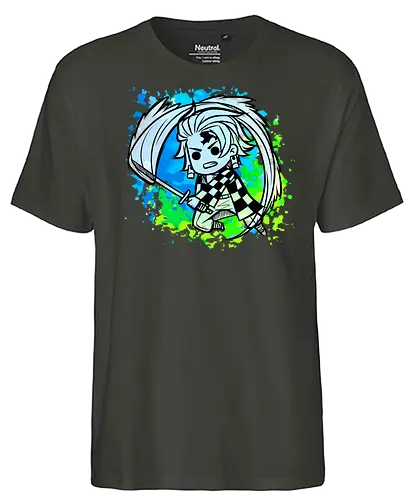 Watercolor blue Slayer - Tanjirō, Tanjirou, anime, manga - Fairtrade T-Shirt