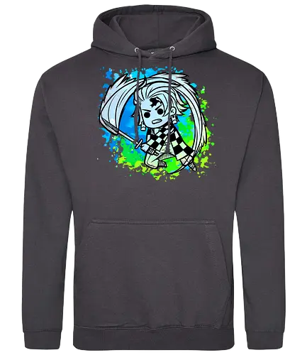 Watercolor blue Slayer - Tanjirō, Tanjirou, anime, manga - Standard Hoodie
