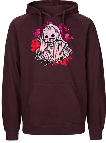 Watercolor red Slayer - demon, slayer, anime, manga, Nezuko - Fairtrade Hoodie