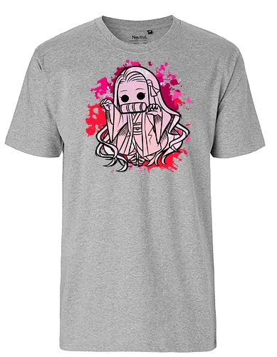 Watercolor red Slayer - demon, slayer, anime, manga, Nezuko - Fairtrade T-Shirt