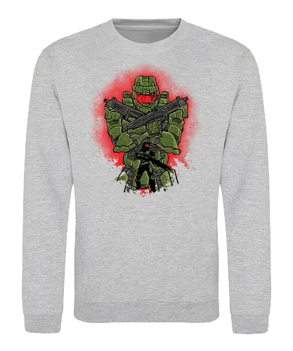 Watercolor Master Chief - halo, master, chief, masterchief, shooter, Shooting, gaming - Sweatshirt