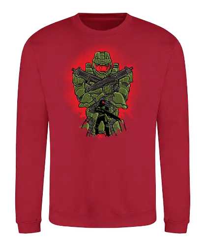 Watercolor Master Chief - halo, master, chief, masterchief, shooter, Shooting, gaming - Sweatshirt