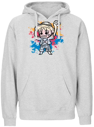 Watercolor Captain M.D.L - pirate, ruffy, one, piece, anime, manga - Fairtrade Hoodie