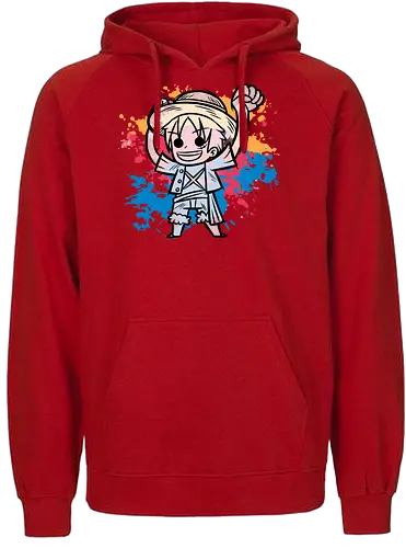 Watercolor Captain M.D.L - pirate, ruffy, one, piece, anime, manga - Fairtrade Hoodie