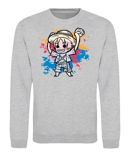 Watercolor Captain M.D.L - pirate, ruffy, one, piece, anime, manga - Sweatshirt
