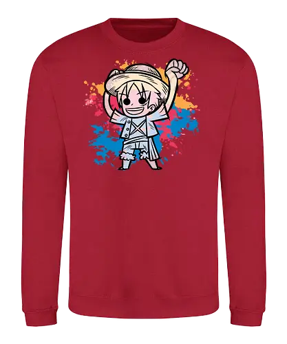 Watercolor Captain M.D.L - pirate, ruffy, one, piece, anime, manga - Sweatshirt