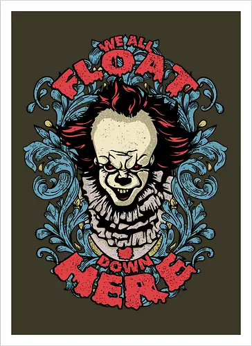 Watercolor We All Float Down Here