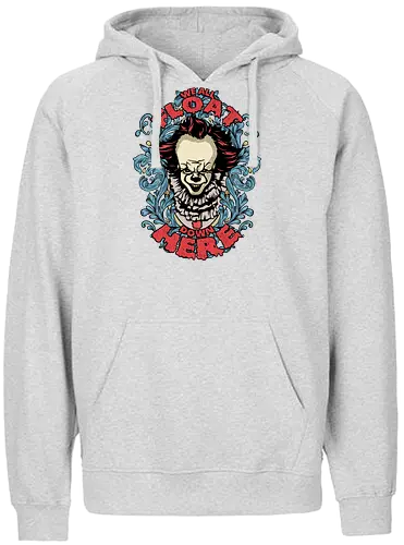 Watercolor We All Float Down Here - Clown, es, it, stephen, king, clown, literature, buch - Fairtrade Hoodie