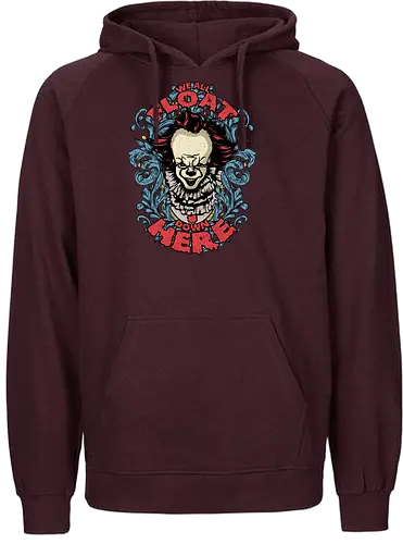 Watercolor We All Float Down Here - Clown, es, it, stephen, king, clown, literature, buch - Fairtrade Hoodie