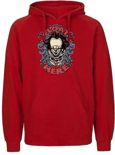Watercolor We All Float Down Here - Clown, es, it, stephen, king, clown, literature, buch - Fairtrade Hoodie