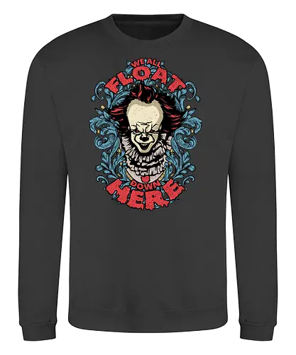 Watercolor We All Float Down Here - Clown, es, it, stephen, king, clown, literature, buch - Sweatshirt