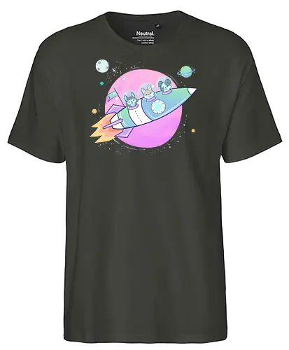 Puppys on adventure - space, dog, Dogo - Fairtrade T-Shirt