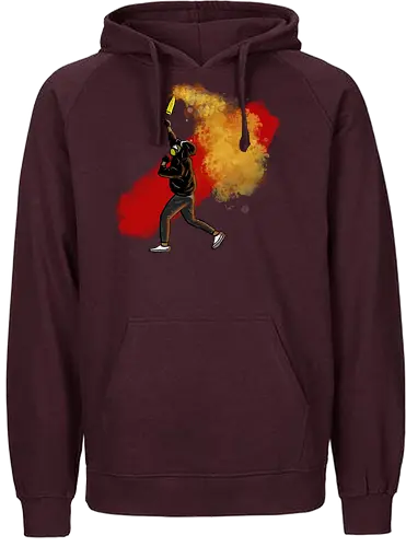 Graffiti throw - graffiti, color, red, yellow - Fairtrade Hoodie